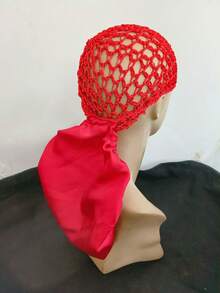 1件加厚短款针织网状发网围巾，粘胶纤维女士睡眠发饰 - 彩色 - 查看 24