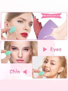 20pcs/10pcs/5pcs Mini Makeup Sponge Set, Multi-Size Mini Makeup Blender, Dry & Wet Use For Foundation, Powder, Liquid, Latex-Free, Bulk Stocking, Suitable For Foundation/Loose Powder/Liquid Makeup, Non-Absorbing Sponge, Liquid Makeup Dedicated, Flawless Makeup Tool, Beginner Mini Makeup Blender, Foundation Powder Liquid Universal, Easy To Create Smooth Makeup, Random Color,Giveaways,Travel,Cheap Stuff,Travel Essential - Multicolor - View 6