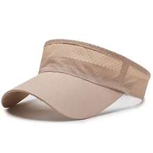 Sombreros de sol de aire transpirables de verano para hombres y mujeres, visera ajustable, protección UV, tapa vacía sólida, deportes, tenis, correr, gorra con protección solar - azul real - Ver 9