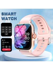 MixtataDi Smartwatch, 1.83-Inch Multifunctional Sports Smartwatch, Featuring Wireless Calling/Music, Message Notifications, Pedometer, Sedentary Reminders, And Multiple Watch Face Wallpapers. Suitable For Both Men And Women, Compatible With Android And IOS. Perfect As A New Year Gift. - 彩色 - 查看 10