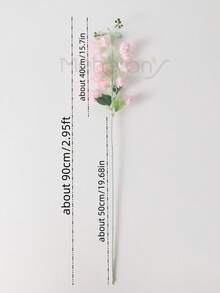 MEHELANY 1 Bông hoa chuông xanh màu hồng nhạt nhân tạo, cao 90cm (2,95ft), làm bằng lụa, cây giả ngoài trời, hoa nhựa, hoa linh lan nhân tạo, thích hợp trang trí nhà cửa, văn phòng, để bàn, bình hoa cao, trang trí nhà cửa, đám cưới, sân vườn. - Màu Hồng baby - Xem 3