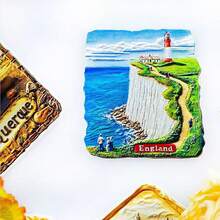 1pc Resin Britain London Tower Bridge Big Ben Elizabeth Tower White Cliffs Of Dover Fridge Magnet Travel Souvenir Landmark Magnetic Sticker Sheep Wales Brecon Beacons Park Home Decor, Meaningful Creative Gift, Thames River - Multicolor - View 12