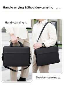 DANYCASE 14 Inch/15.6 Inch Waterproof Laptop Sleeve, With Shoulder Strap And Handle, Ultra-Slim Laptop Bag, Suitable For 14-15.6 Inch HP, ASUS, And Other Brand Laptops - Multicolor - View 4