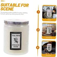 Vela Aromtica Decorativa De Lychee y T Candle Festival Decor Para Hogar y Ocasiones Especiales Diseo Estilizado y Artesanal Quema Limpia y Duradera - Blanco - Ver 5