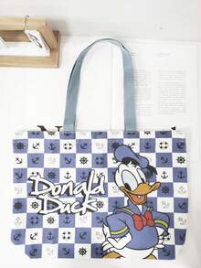 The Stitch Collection Large Anime Canvas Tote Bag Is Suitable For Use As A Commuter Tote Or Shoulder Bag And Features Classic Cartoon Characters Such As Stitch,Strawberry Bear. - Multicolor - View 11