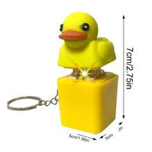 Squeaky Fidget Toy, Quacking Duck Keychain & Keyboard Keycaps Clicker, Stress Relief Sensory Toy For Anxiety, Office Desk Gadget, Cute Gag Gift - Luminous and Sounding Duck Rechargeable - View 9