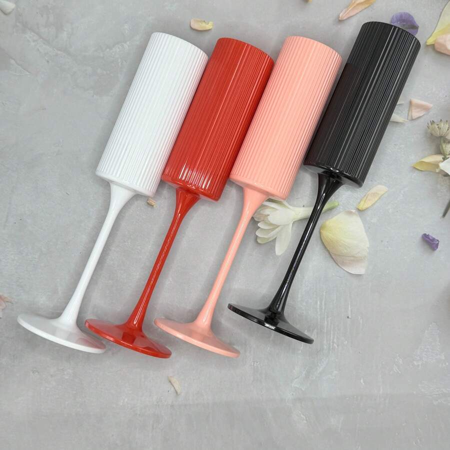 1/2/6/12/24 chiếc ly sâm panh pha lê, trong suốt/hồng/xanh dương, dung tích 5.5 oz, ly sâm panh nhựa không vỡ, có thể tái sử dụng, hiện đại và thanh lịch, thích hợp cho đám cưới, tiệc tùng, Giáng sinh, sinh nhật, Halloween, Lễ Tạ ơn.