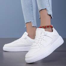 Women's Retro Mary Jane Sneakers Platform Cushioned Sole Casual Street Style Shoes - White - View 14