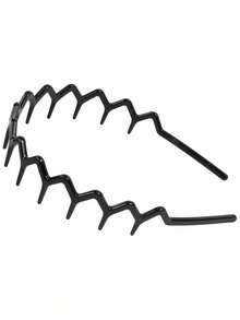 8个男女通用塑料齿发箍，细齿发圈，防滑黑色梳子发箍 - 彩色 - 查看 6