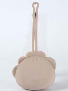 Personalized Pacifier Box With Name And Pattern, Silicone Small Pouch, Keychain, Baby Stroller Pendant, Customized Gifts With Name And Pattern (Lion, Rabbit Style)