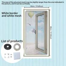 White Magnetic Window Screen Kit - DIY Multi-Functional Invisible Fly Screen, Convenient For Home Use, Insect & Wind Proof, Easy To Disassemble And Clean, Essential For Home