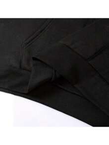 Spider Graphic Cotton Hoodie - Unisex Streetwear - 黑色 - 查看 6