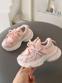 1 Pair Kids Sports Sneakers, Toddler Walking Shoes, Children's Soft Bottom Casual Outdoor Non-Slip Shoes - Pink - View 1