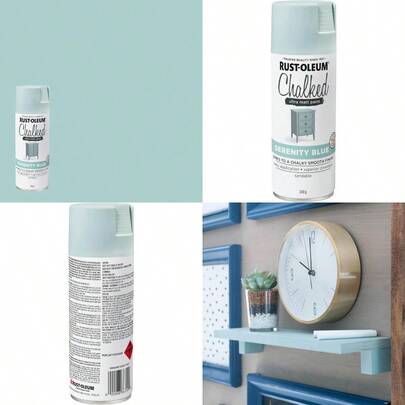 New Rust-Oleum Chalked Ultra Matte Spray Paint Serenity Blue 340 G