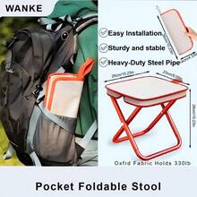 1pc Lightweight Portable Folding Stool - A Compact And Portable Outdoor Chair, Supports Up To 200kg/440lbs, With A Lightweight Yet Sturdy Frame, Easy To Assemble And Fold, Made Of Weather-Resistant Fabric, Suitable For Camping, Beach, Fishing, Garden And Travel. Camping Furniture, Beach Chair, Space-Saving Furniture, Durable Construction, Fishing Gear, Space-Saving Design, Reinforced Stitching, Portable Folding Chair