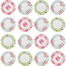 zxr Talking Tables Bonitos platos de papel florales clásico té de la tarde día de la madre decoración de fiesta para cumpleaños baby shower boda y aniversario rosa pastel 8.5 pulgadas paquete de 24125 - RosaRebelFun - Ver 1