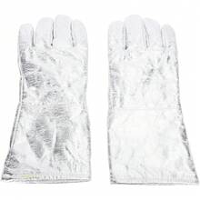 Guante de Soldadura Aluminizado Resistente Al Calor, Guantes a Prueba de Fuego, Guantes de Alto Calor para Soldadores, Chimenea, Barbacoa, Jardinería - 1 - Ver 2
