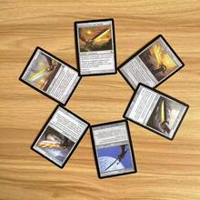 全新216张万智牌（MTG）卡牌代理卡，黑色核心纸质，带全息图，全部为稀有昂贵卡牌 - 米色 - 查看 4