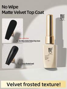 RS NAIL 1瓶12克丝绒哑光封层凝胶指甲油，持久可卸UV/LED凝胶，免擦拭，铬哑光封层，适合在家或美甲沙龙DIY美甲。 - 無色 - 查看 2