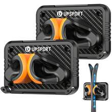 Ski Rack 2Pack, Ski/Snowboard Wall Mount, Skateboard Wall Mount, Fits Any Ski/Snowboard, Holds Up To 50lbs, Winter Gear Organizer, Vertical Ski Storage Rack For Home & Garage - Black and Orange - View 12
