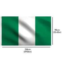 3x5 英尺尼日利亚国旗，绿白相间，适合室内外家居装饰 - 綠色 - 查看 4