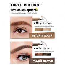 2支装染眉膏，持久防水防晕染，易于使用，色彩丰富，适合所有肤质，价格实惠，情人节礼物，旅行必备，房间装饰，情人节礼物，便宜好物，房间装饰，1美元商品，度假必备，女士礼物，卧室装饰，情人节，99美分 - 棕色 - 查看 9