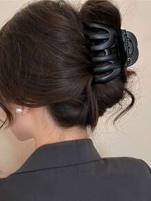 Clip para el cabello con forma de calabaza grande, clip de garra sobredimensionado minimalista, adecuado para cabello grueso y fino, clip para el cabello de mujer antideslizante, nuevo accesorio de alta gama para el moño del cabello de otoño/invierno para el atuendo de vacaciones de verano, accesorios para el cabello de viaje - Multicolor - Ver 10