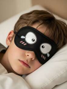 Set de 5 antifaces para dormir con estampado de dibujos animados, adecuados para niños de 3 a 10 años, personalizados, protección ocular, para dormir, tomar siestas, viajar - Multicolor - Ver 3