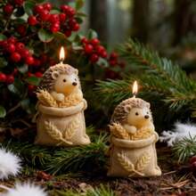 1 buc arici în formă de ceară matriță pentru lumânare parfumată DIY, decoratiuni pentru casă ipsos difuzor matriță, atmosferă îmbunătățind pisică neagră parfumată lumânare matriță silicon, DIY veveriță și con de pin parfumată lumânare ipsos parfum piatră decor matriță silicon