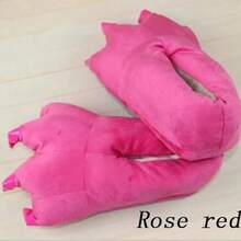 Winter Warm Soft Indoor Floor Slippers Women Men Shoes Paw Funny Animal Christmas Monster Dinosaur Claw Plush Home Random Lining - Màu đỏ, cỡ dành cho trẻ em. - Xem 11