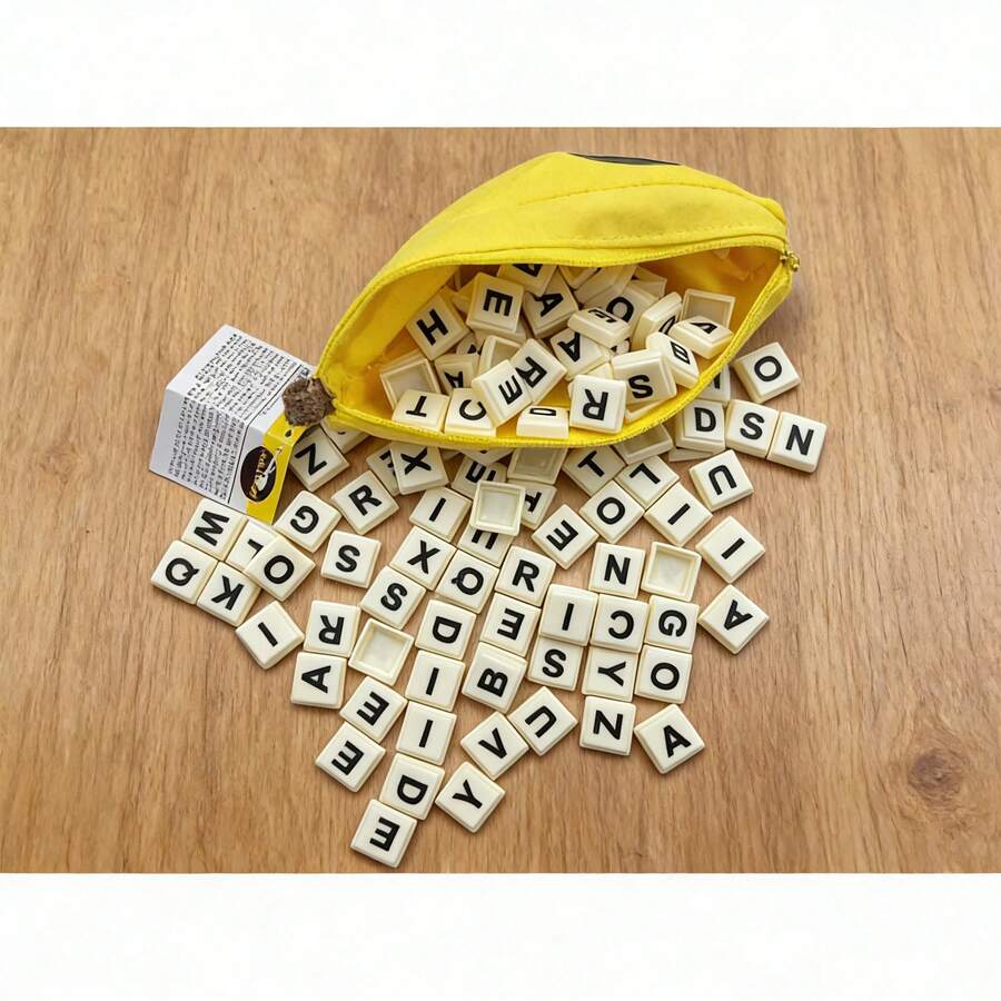 1个香蕉字母游戏 - 适合全家一起玩的字母方块游戏，采用耐用塑料材质，非常适合节日派对娱乐。 - 彩色 - 查看 1