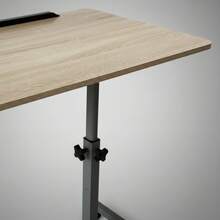 Ecommerc3 MOBLEKIT | Bàn phụ cho sofa hoặc giường ngủ bằng gỗ và kim loại, kiểu cố định hoặc điều chỉnh được với tùy chọn bánh xe, bàn làm việc nhỏ gọn cho gia đình - Miễn phí vận chuyển ✅ Giao hàng 24/48 giờ đến Tây Ban Nha (Bán đảo) - Negro Mesa 2: 60x40x59-89 CM - Xem 6