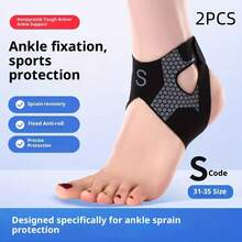 2pcs Heavy Duty Ankle Support Brace, High Elastic Compression Fit Stabilizer With Adjustable U-Shaped Strap, Durable Material, Contoured Design, Non-Slip Fabric, Ankle Protector For Sports, Unisex, Injury Prevention, Suitable For Running, Basketball, Fitness (Left/Right) - Multicolor - View 15
