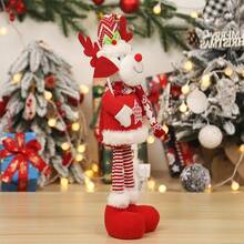 1pc Christmas Santa Claus, Snowman, Reindeer Figurine, Cartoon Extendable Desktop Decor, Cute Gentleman Doll, Home Decoration, Office Desk Ornament, Bedroom Bedside Decor, Christmas Party Theme, Farmhouse Decor, Mall Window Display, Gift Box Decoration - Red and White - View 6