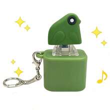 Squeaky Fidget Toy, Quacking Duck Keychain & Keyboard Keycaps Clicker, Stress Relief Sensory Toy For Anxiety, Office Desk Gadget, Cute Gag Gift - Luminous and Sounding Duck Rechargeable - View 3