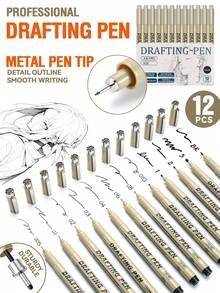24支装超细线笔 - 6/9/12支多功能黑色细线笔（12种笔尖可选）及12种鲜艳色彩，超细笔尖，适合精细绘画、素描和书写 - 是艺术家和业余爱好者的理想之选，也是送给男孩/女孩学生、返校季和教师奖励的绝佳礼物。 - 細筆尖繪畫筆 - 查看 5