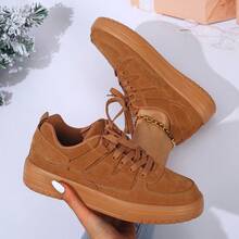 Women's Retro Mary Jane Sneakers Platform Cushioned Sole Casual Street Style Shoes - Brown - View 17