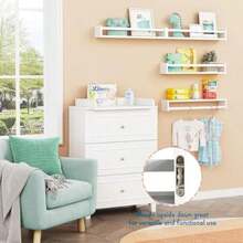 Estantería de Montada en la pared, 23.6 Inch Estante de libros Montado en la pared para Sala de Estar, Juego de 4 Organizador de Estantes Colgantes para Decoración de Habitación, Blanco (60x10x9cm)(default) - Multicolor - Ver 6