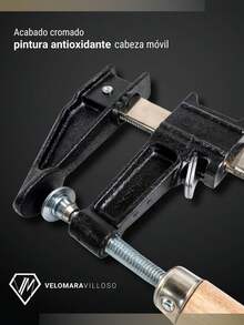 Prensa Sargento Carpinteria Madera Acero 6 In Tipo F 4 Pzs - Gris - Ver 7