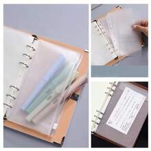 YQQ Carpeta De Archivos Carpeta 12 Clips Para Carpetas De Archivos Abrazaderas Carpeta De Anillas De 6 Agujeros Carpeta De Anillas A5 Anillos De Hojas Sueltas silver1234 - como en la foto - Ver 3