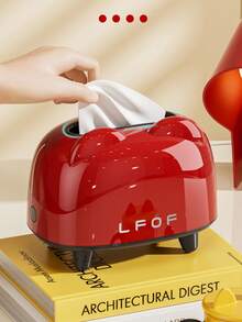 1pc Luxury Paper Towel Box, Vintage Desktop Tissue Holder, Multi-Functional For Living Room, Vanity - Multicolor - View 7