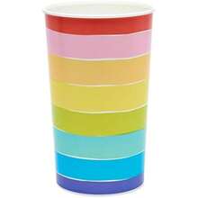 American Greetings Rainbow Party Supplies, platos de postre (36 unidades)(Vasos de plástico reutilizables de 22 onzas) - Multicolor - Ver 1