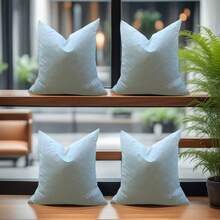 1个/2个装长方形羽绒枕芯，尺寸分别为21*21英寸/20*20英寸/18*18英寸/14*21英寸，柔软蓬松的鹅绒填充，100%纯棉枕套，装饰性方形抱枕，适用于沙发和床 - 白色 - 53*53cm/21*21in - 查看 3