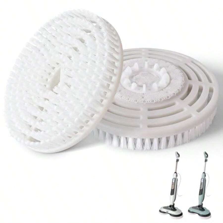2 Pack Upgraded Steam Mop Replacement Brush Heads Compatible With Shark Steam And Scrub Mop S8201 S8001 S7201 S7001 Series Short Bristle Cleaning And Polishing Brush For Deep Clean Home Hard Floors - như hình ảnh - Xem 1