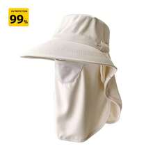 1件装户外徒步可拆卸面罩颈套帽，女士防晒渔夫帽，男士夏季徒步防水速干帽，牛仔钓鱼帽