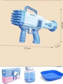 Máquina portátil de burbujas eléctrica de verano, pistola de burbujas manual para juegos al aire libre, soplador de burbujas para niños - Rosa Pálido - Ver 7