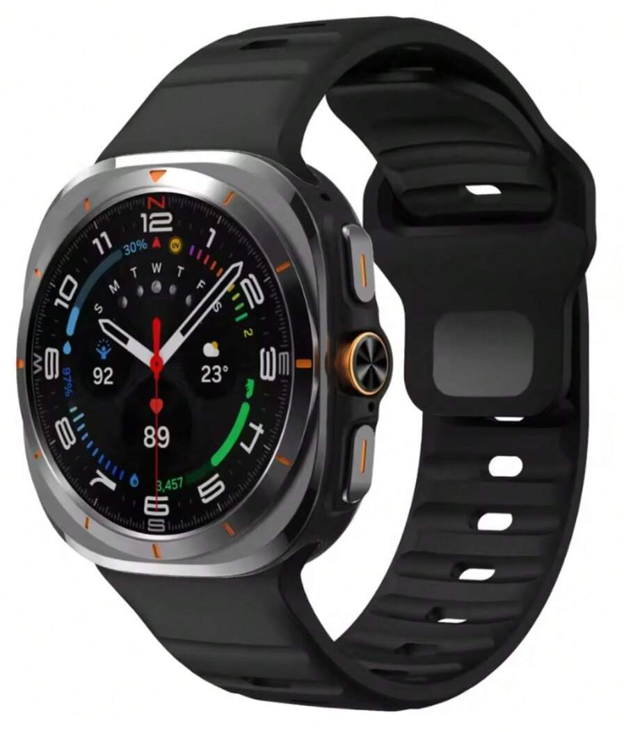 SMART WATCH MX Correa Deportiva Silicona Para Galaxy Watch Ultra 47mm - Negro - Ver 1