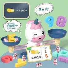 Juguetes Didacticos de Matematicas para Niños Juguetes de Balanza de Equilibrio de Unicornio Montessori Material de Didactico Preescolar para Niños Juegos de Numeros para Niños Juguetes EducativosDuradero y cultiva el interés de los niños - Multicolor - Ver 6