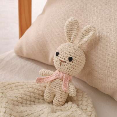 1pc Handmade Woven Baby Shower Gift, Embedded Bell, 3D Cute Design, Detailed, Attracts Baby's Attention, Helps Develop Auditory And Sensory Skills, Promotes Hand-Eye Coordination, New Mom Gift, Christmas, Easter, Newborn Keepsake