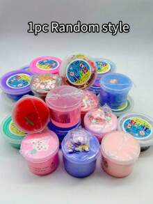Soft Non-Sticky Slime Toy, Sky Blue & Pink Cloud Slime, Creative Stress Relief DIY Toy For Boys & Girls, Suitable For Classroom Rewards, Christmas & Easter Toys, Children's Slime Party Favors And Sensory Toys, Great For Birthday Gifts (Random Stickers) - Multicolor - View 9